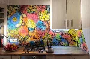 Как расписать фартук на кухне. Обновление интерьера с использованием росписи стен